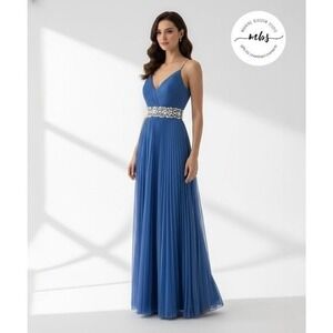 cocktail dress for formal event Long Flowy Satin Prom Party Simple Satin Blue Wedding two-tone oxfords Color::#42-Dark Teal TC242C3027